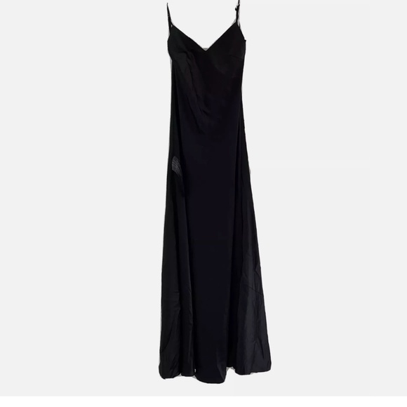 BCBG MAXAZRIA Womens Long Dress Spaghetti Strap V-neck Size 0 - Picture 1 of 8